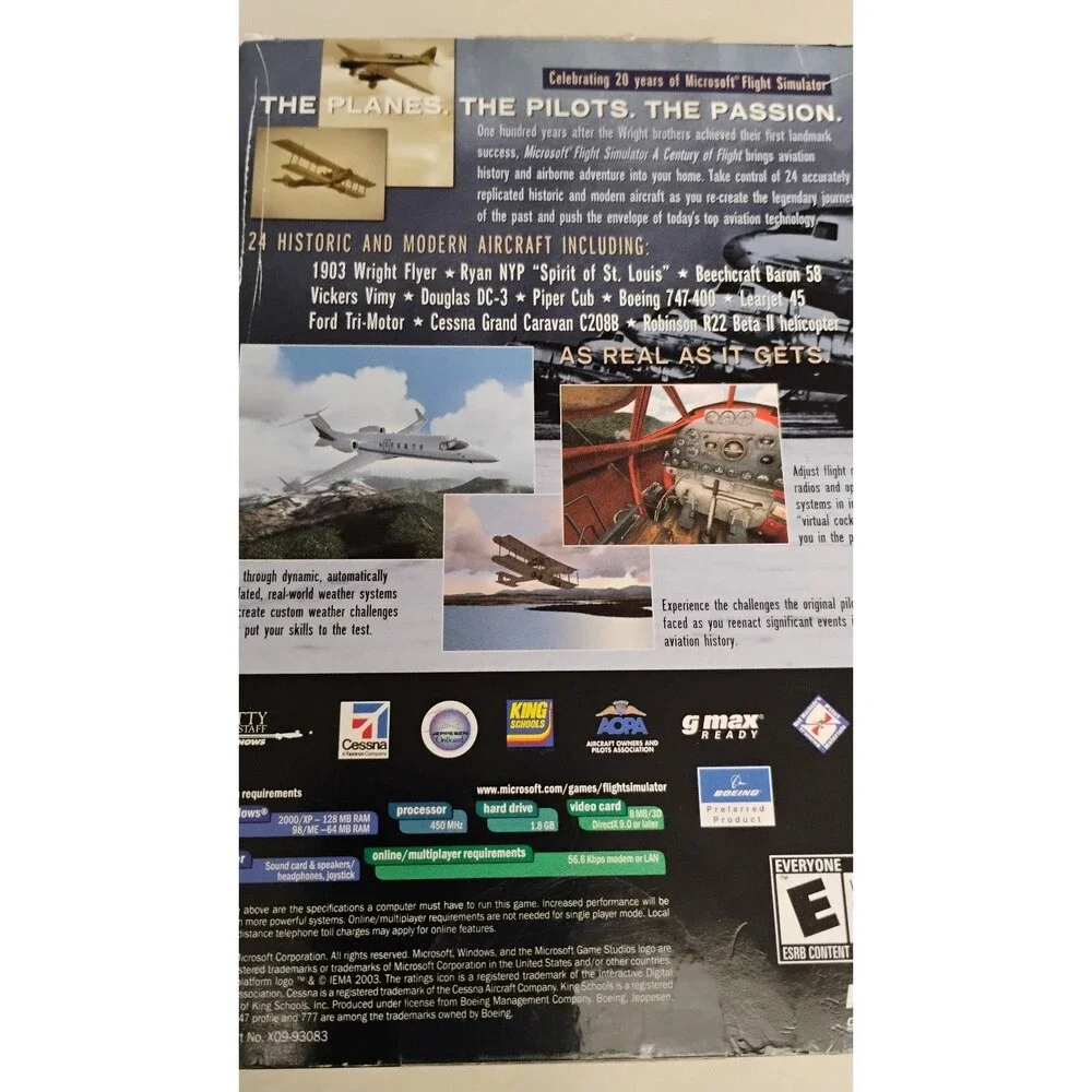 Microsoft Flight Simulator 2004 A Century of Flight PC CD-ROM Game